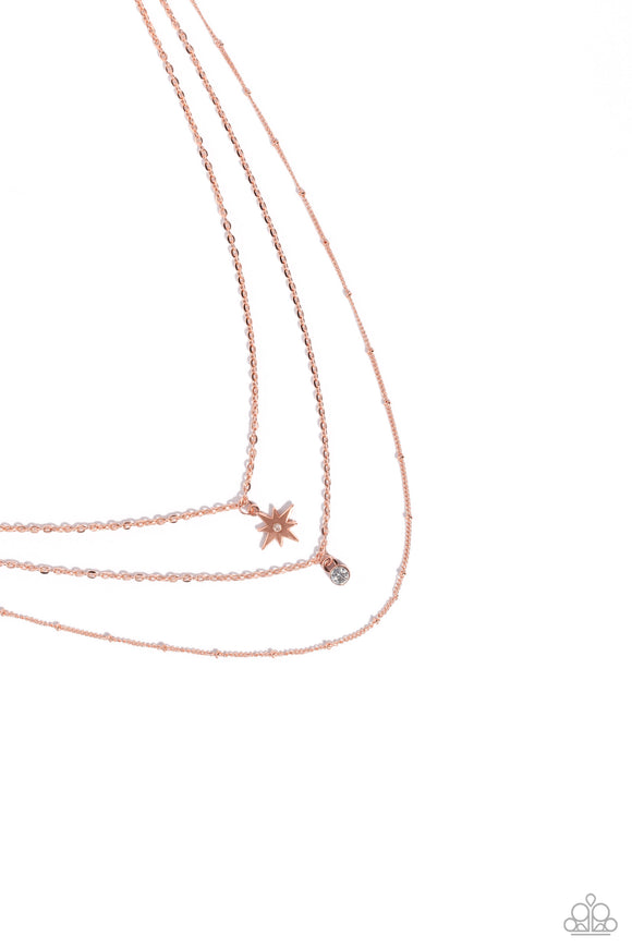 Paparazzi Jewelry Trendy Twinkle - Copper Necklace - Pure Elegance by Kym