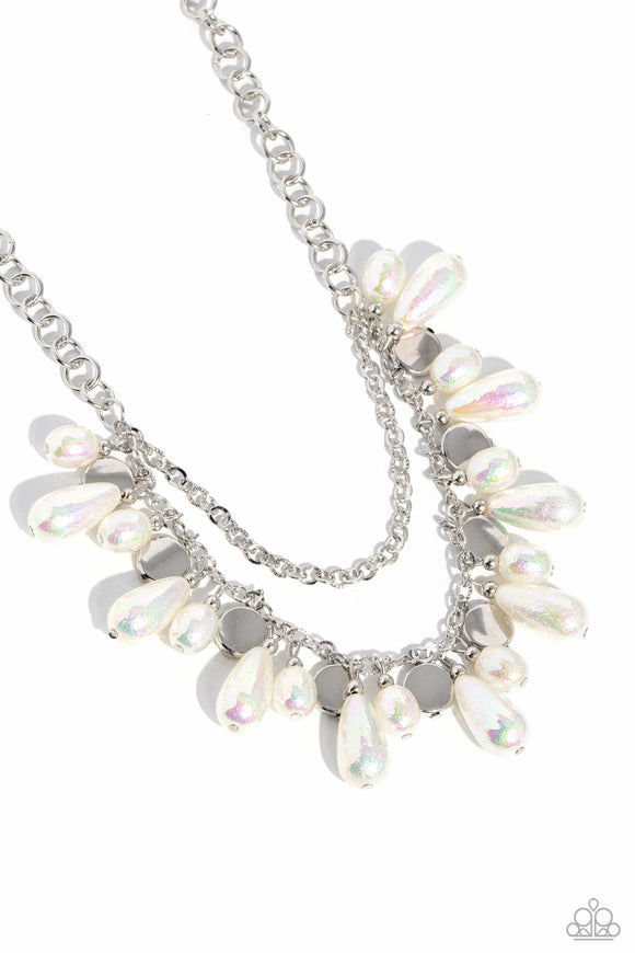 Paparazzi Jewelry Interstellar Serenity - White Necklace - Pure Elegance by Kym
