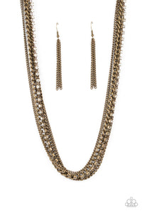 Paparazzi Jewelry Free to CHAINge My Mind - Brass Necklace - Pure Elegance by Kym