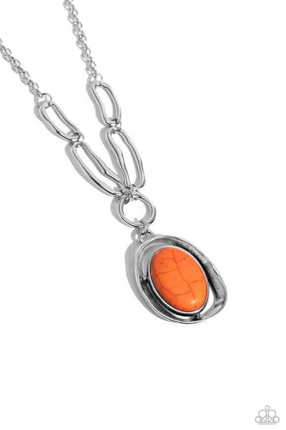 Paparazzi Jewelry Sandstone Stroll - Orange Necklace - Pure Elegance by Kym