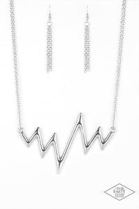 Paparazzi Accessories In A Heartbeat Silver Necklace - Pure Elegance by Kym
