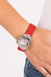 Paparazzi Jewelry Pasadena Prairies - Red Wrap Bracelet - Pure Elegance by Kym