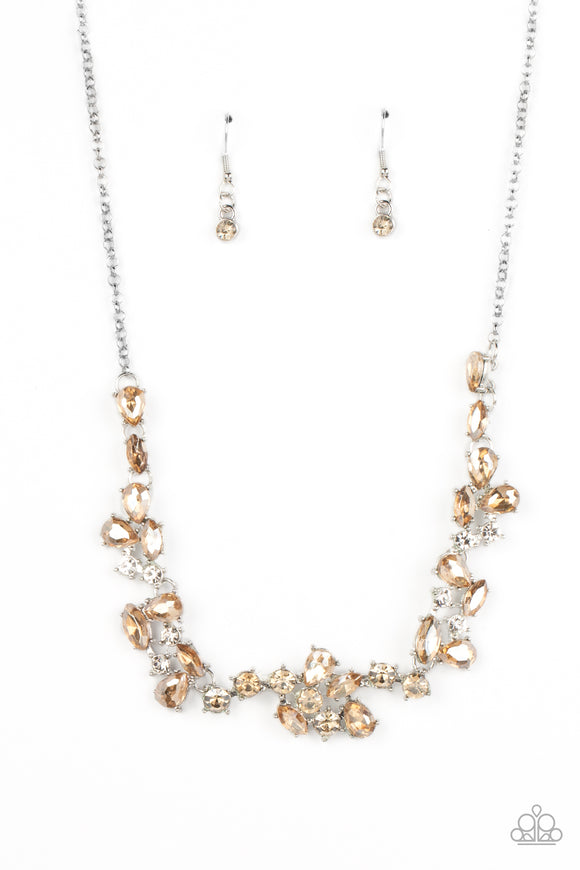 Paparazzi Jewelry Welcome to the Ice Age - Brown Necklace - Pure Elegance by Kym