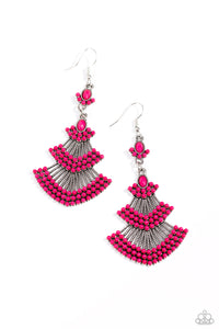 Paparazzi Jewelry Eastern Expression - Pink Earrings - Pure Elegance by Kym