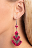 Paparazzi Jewelry Eastern Expression - Pink Earrings - Pure Elegance by Kym