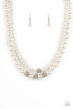 Paparazzi Jewelry Brilliant Ballerina - White Necklace - Pure Elegance by Kym
