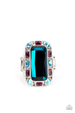 Paparazzi Jewelry Radiant Rhinestones - Blue Ring - Pure Elegance by Kym