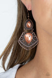 Paparazzi Jewelry Royal Remix - Copper Earrings - Pure Elegance by Kym