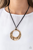 Paparazzi Jewelry Tectonic Treasure - Gold Necklace - Pure Elegance by Kym