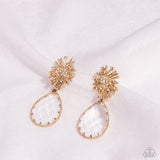Paparazzi Jewelry Stellar Shooting Star - Gold Earrings - Pure Elegance by Kym