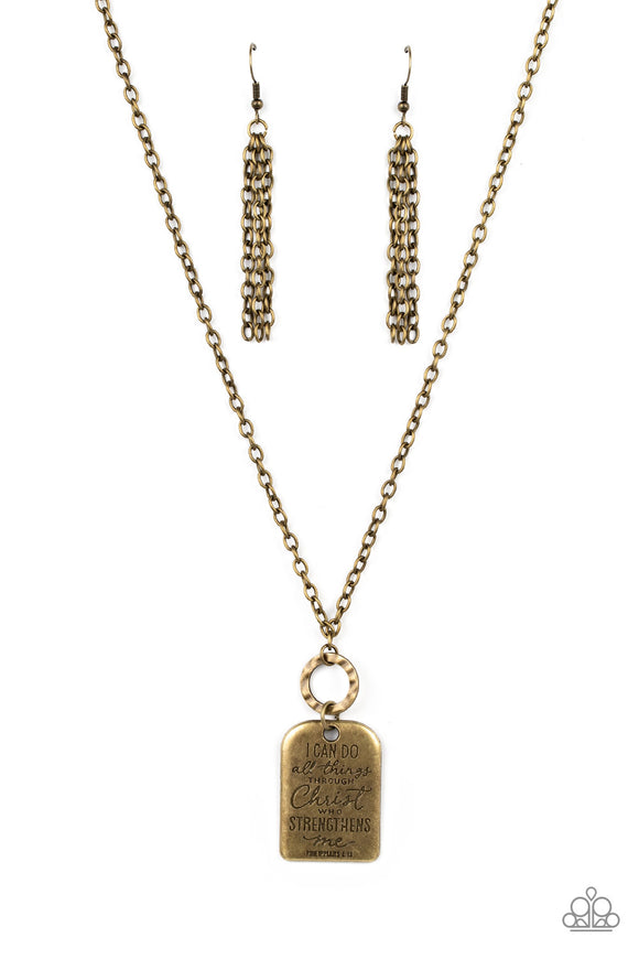 Paparazzi Jewelry Persevering Philippians - Brass Necklace - Pure Elegance by Kym