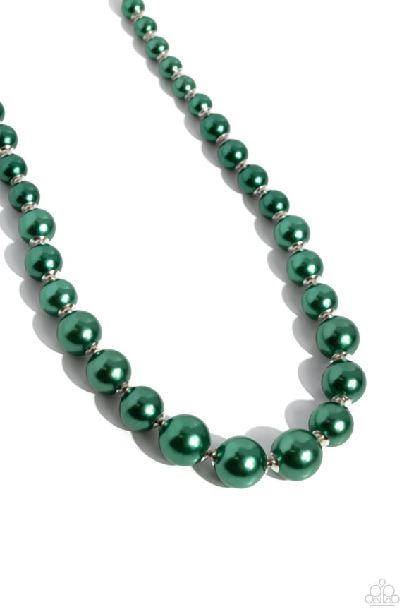 Paparazzi Jewelry Manhattan Mogul - Green Necklace - Pure Elegance by Kym