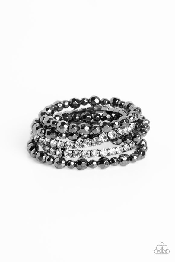 Paparazzi Jewelry Top Notch Twinkle - Black Bracelet - Pure Elegance by Kym