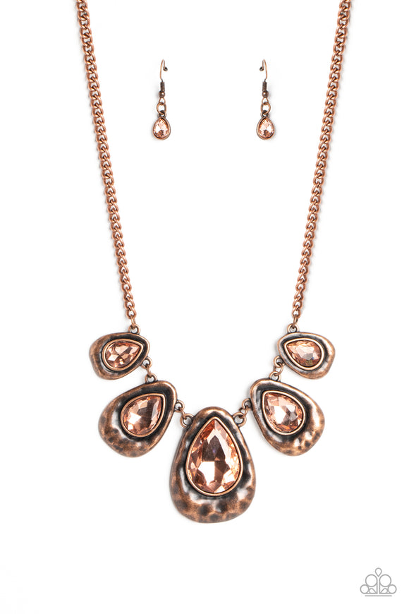 Paparazzi Jewelry Formally Forged - Copper Necklace - Pure Elegance by Kym