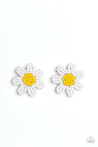 Paparazzi Jewelry Sensational Seeds - White Earrings - Pure Elegance by Kym