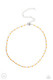 Paparazzi Jewelry Neon Lights - Orange (Choker) Necklace - Pure Elegance by Kym