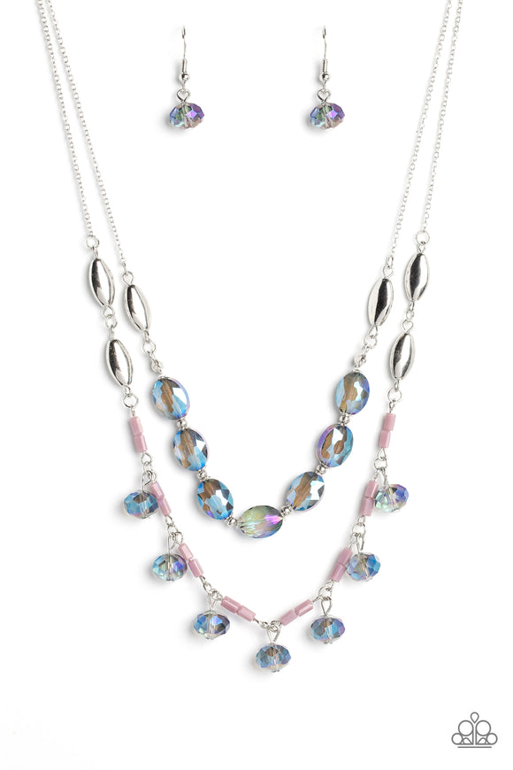 Paparazzi Jewelry Sheen Season - Blue Necklace - Pure Elegance by Kym