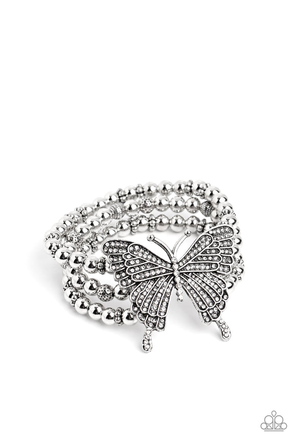 Paparazzi Jewelry First WINGS First - White Bracelet - Pure Elegance by Kym