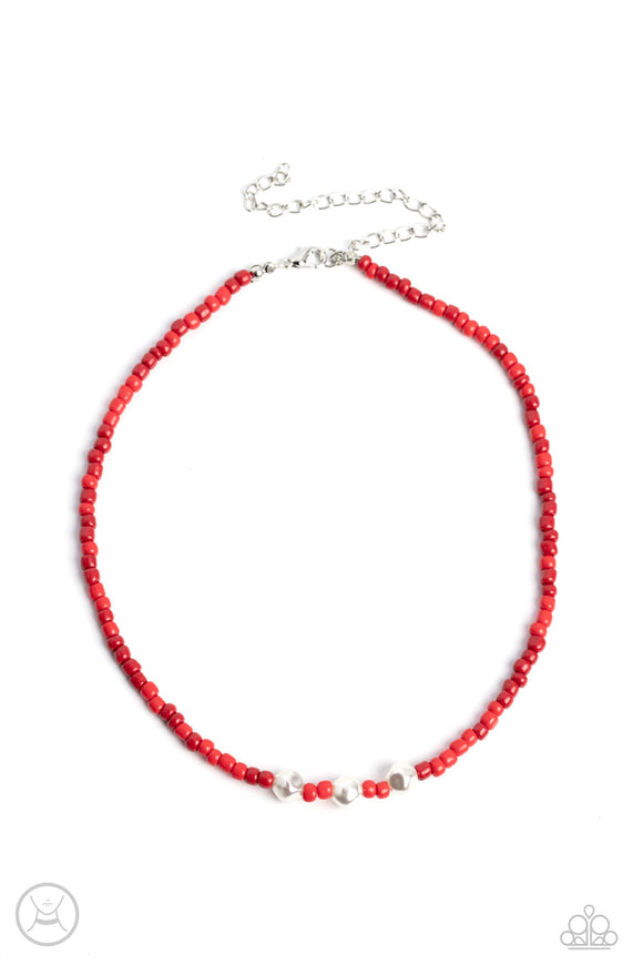 Paparazzi Jewelry I Can SEED Clearly Now - Red Necklace - Pure Elegance by Kym