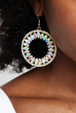 Paparazzi Jewelry Wall Street Wreaths - Gold Earrings - Pure Elegance by Kym