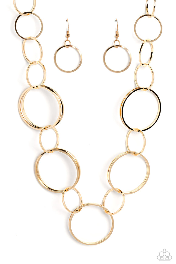 Paparazzi Jewelry Shimmering Symphony - Gold Necklace - Pure Elegance by Kym