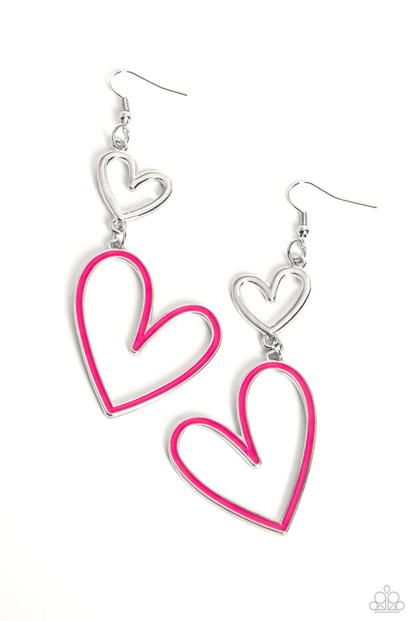 Paparazzi Jewelry Pristine Pizzazz - Pink Earrings - Pure Elegance by Kym