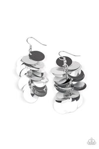 Paparazzi Accessories Now You SEQUIN It! Silver Earrings - Pure Elegance by Kym