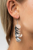 Paparazzi Accessories Now You SEQUIN It! Silver Earrings - Pure Elegance by Kym