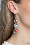 Paparazzi Jewelry Marble Montage - Red Earrings - Pure Elegance by Kym