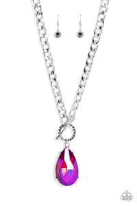 Paparazzi Jewelry Edgy Exaggeration - Pink Necklace - Pure Elegance by Kym