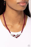 Paparazzi Jewelry Pampered Pearls - Red Necklace - Pure Elegance by Kym