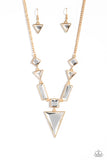 Paparazzi Jewelry Fetchingly Fierce - Gold Necklace - Pure Elegance by Kym