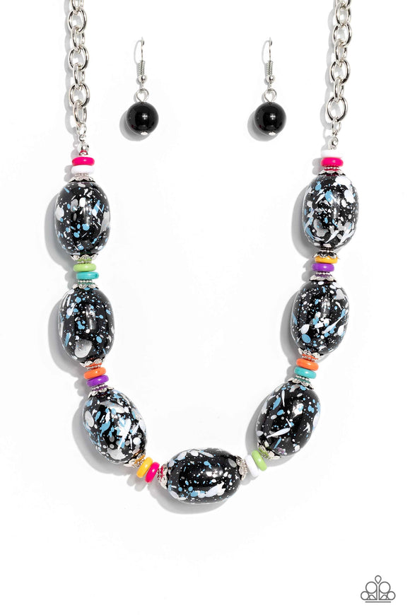 Paparazzi Jewelry No Laughing SPLATTER - Multi Necklace - Pure Elegance by Kym