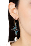Paparazzi Jewelry Timeless Tapestry - Blue Earring - Pure Elegance by Kym