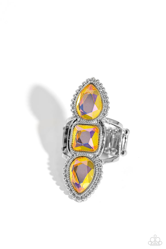 Paparazzi Jewelry Dazzling Direction - Yellow Ring - Pure Elegance by Kym