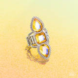 Paparazzi Jewelry Dazzling Direction - Yellow Ring - Pure Elegance by Kym