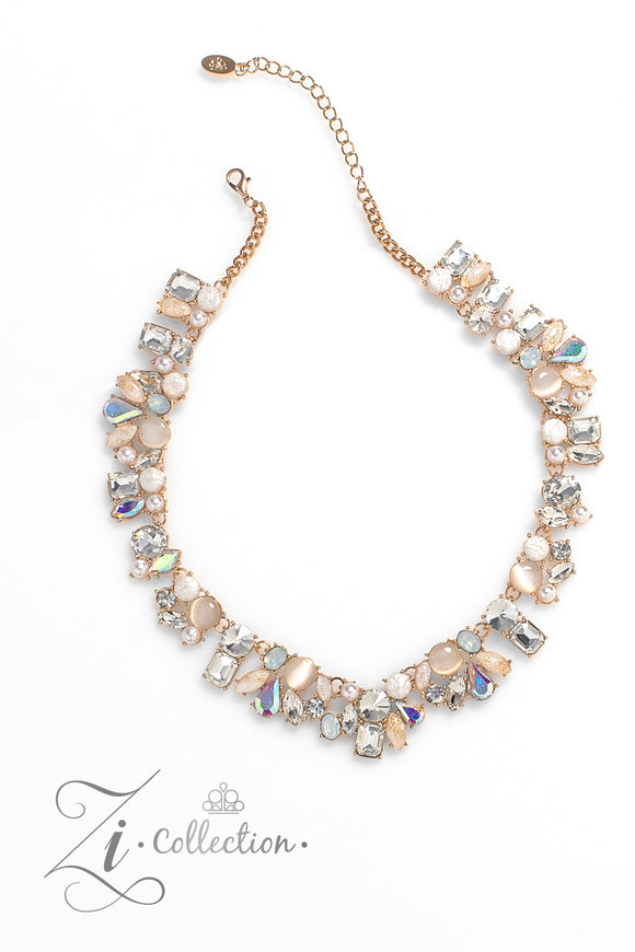 Paparazzi Jewelry Enchanting - Gold, 2023 Signature Zi Collection Necklace - Pure Elegance by Kym