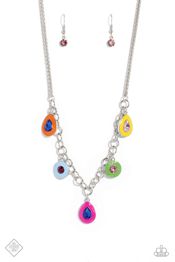 Paparazzi Jewelry Colorblock Craze - Multi Necklace - Pure Elegance by Kym