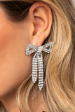 Paparazzi Jewelry BOW With It - White Earrings - Pure Elegance by Kym