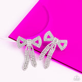 Paparazzi Jewelry BOW With It - White Earrings - Pure Elegance by Kym