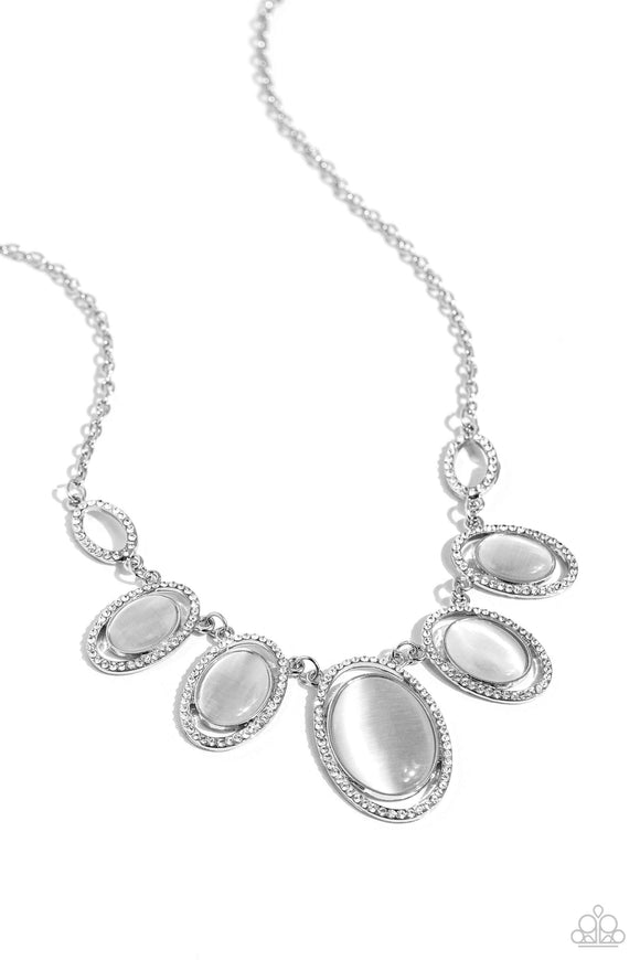 Paparazzi Jewelry A BEAM Come True - White Necklace - Pure Elegance by Kym