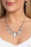 Paparazzi Jewelry A BEAM Come True - White Necklace - Pure Elegance by Kym