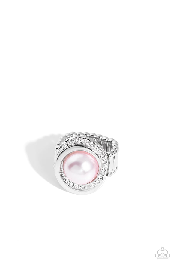 Paparazzi Jewelry Folded Flair - Pink Ring - Pure Elegance by Kym
