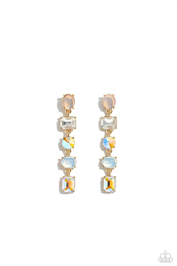 Paparazzi Jewelry Sophisticated Stack - Gold Earrings - Pure Elegance by Kym