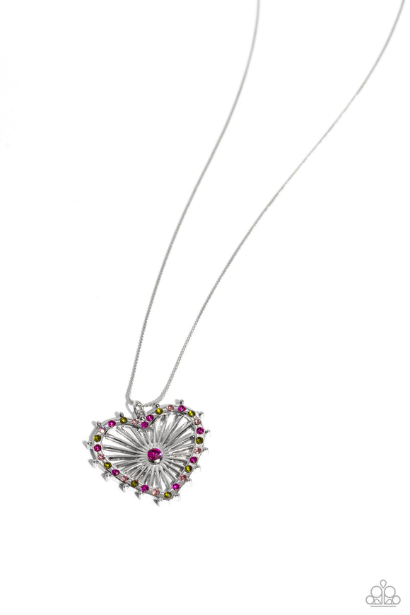 Paparazzi Jewelry Flirting Ferris Wheel - Pink Necklace - Pure Elegance by Kym