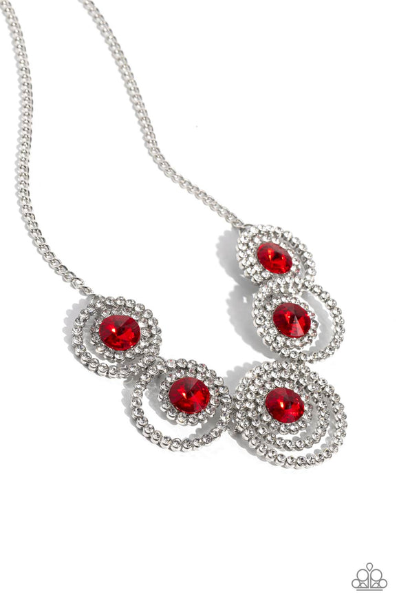 Paparazzi Jewelry Dramatic Darling - Red Necklace - Pure Elegance by Kym