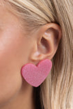 Paparazzi Jewelry Sparkly Sweethearts - Pink Earrings - Pure Elegance by Kym