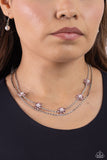Paparazzi Jewelry A SQUARE Beauty - Pink Necklace - Pure Elegance by Kym