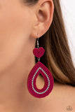 Paparazzi Jewelry Now SEED Here - Pink Earrings - Pure Elegance by Kym