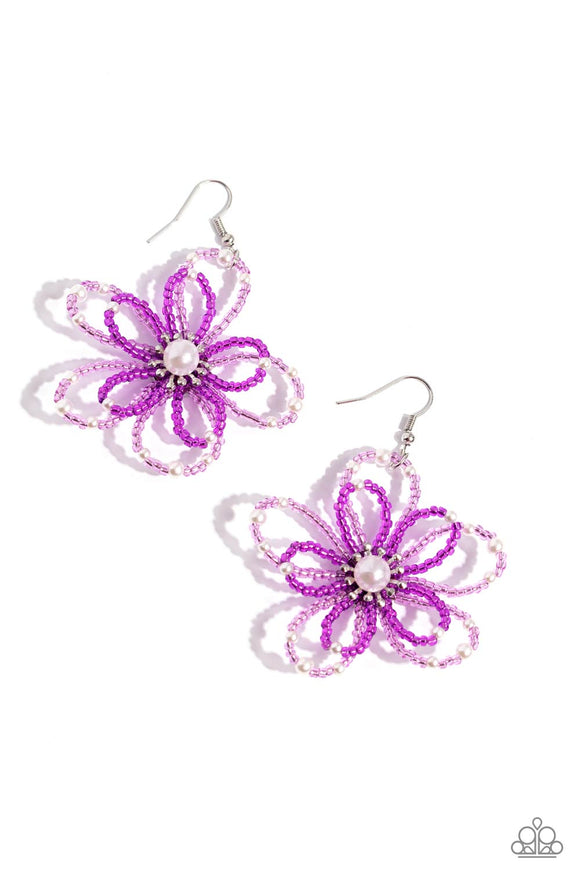 Paparazzi Jewelry PEARL Crush - Purple Earrings - Pure Elegance by Kym